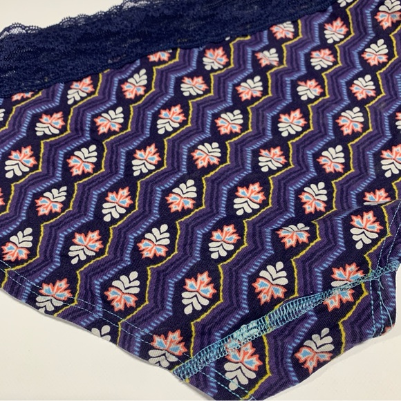 Victoria's Secret PINK Patterned Lace Trim Panties Med P186 - Picture 5 of 6